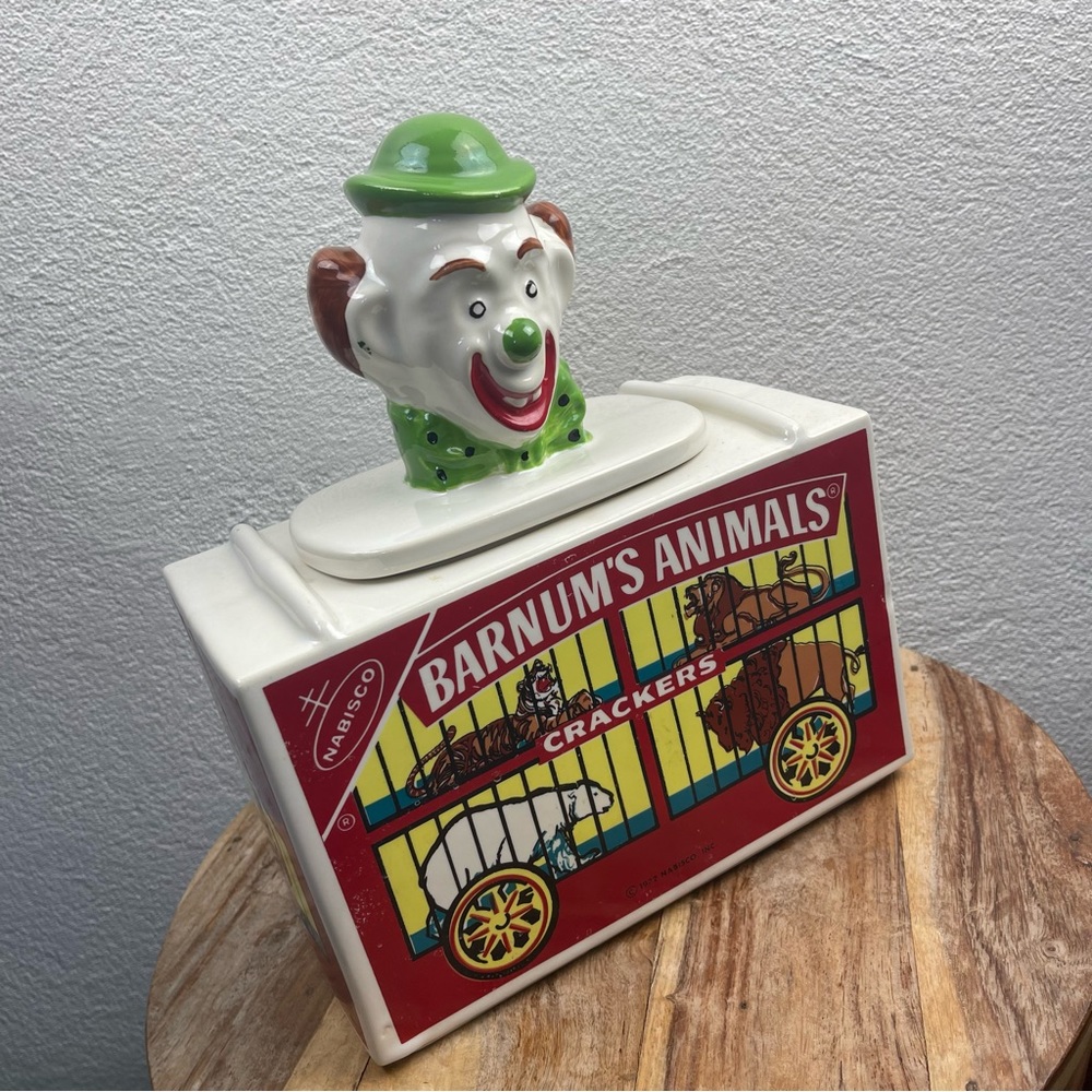 Vintage l 70s 1972 Nabisco Novelty Kitsch Barnum’s Animals Crackers Cookie Jar